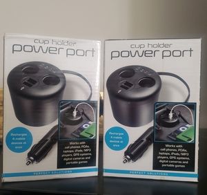 2pc Lot NEW-Perfect Solutions Cup Holder Power Port 